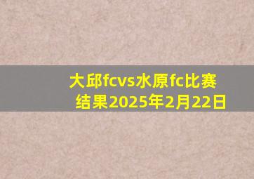 大邱fcvs水原fc比赛结果2025年2月22日