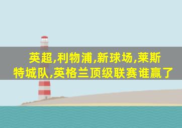 英超,利物浦,新球场,莱斯特城队,英格兰顶级联赛谁赢了